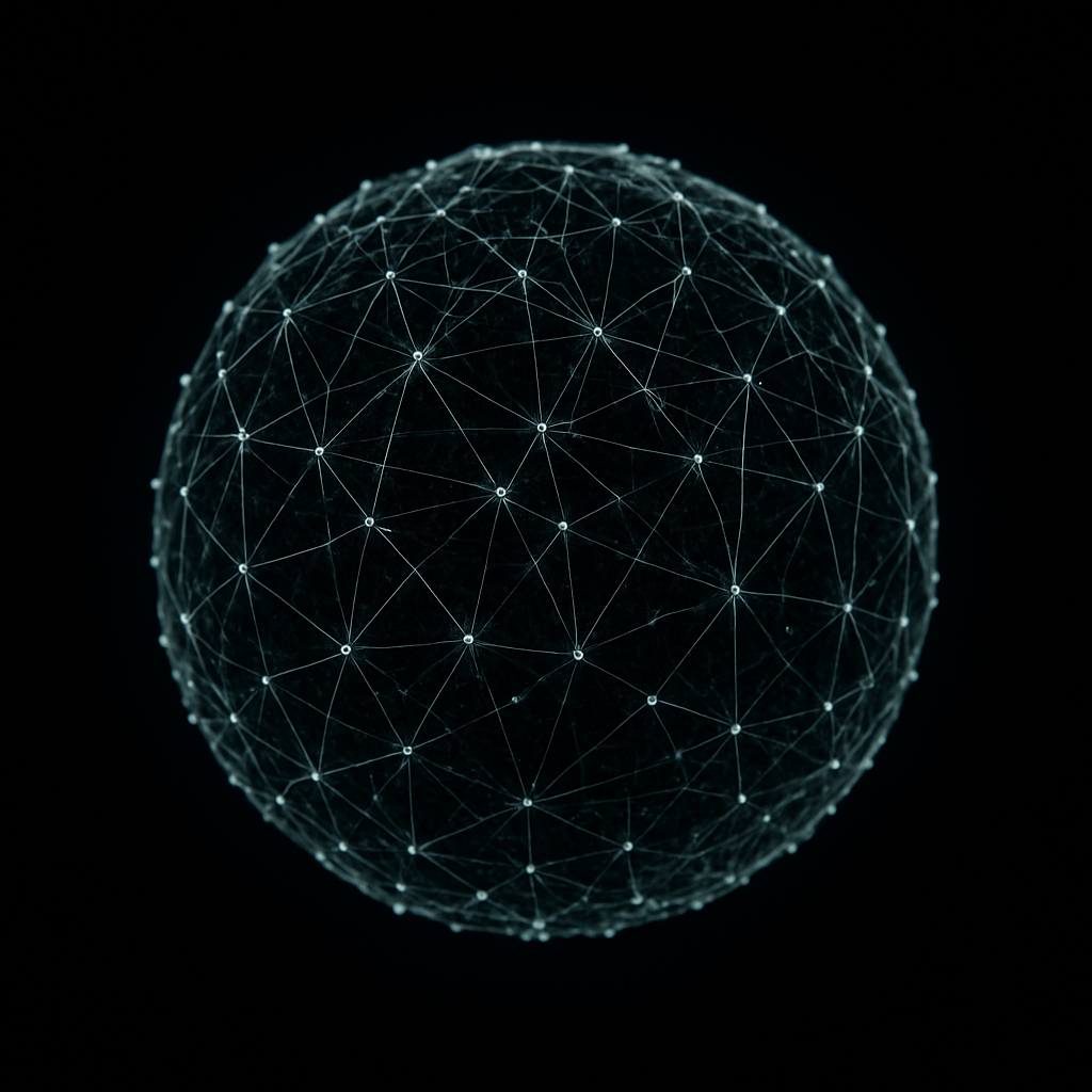 Abstract visualization of an AI network
